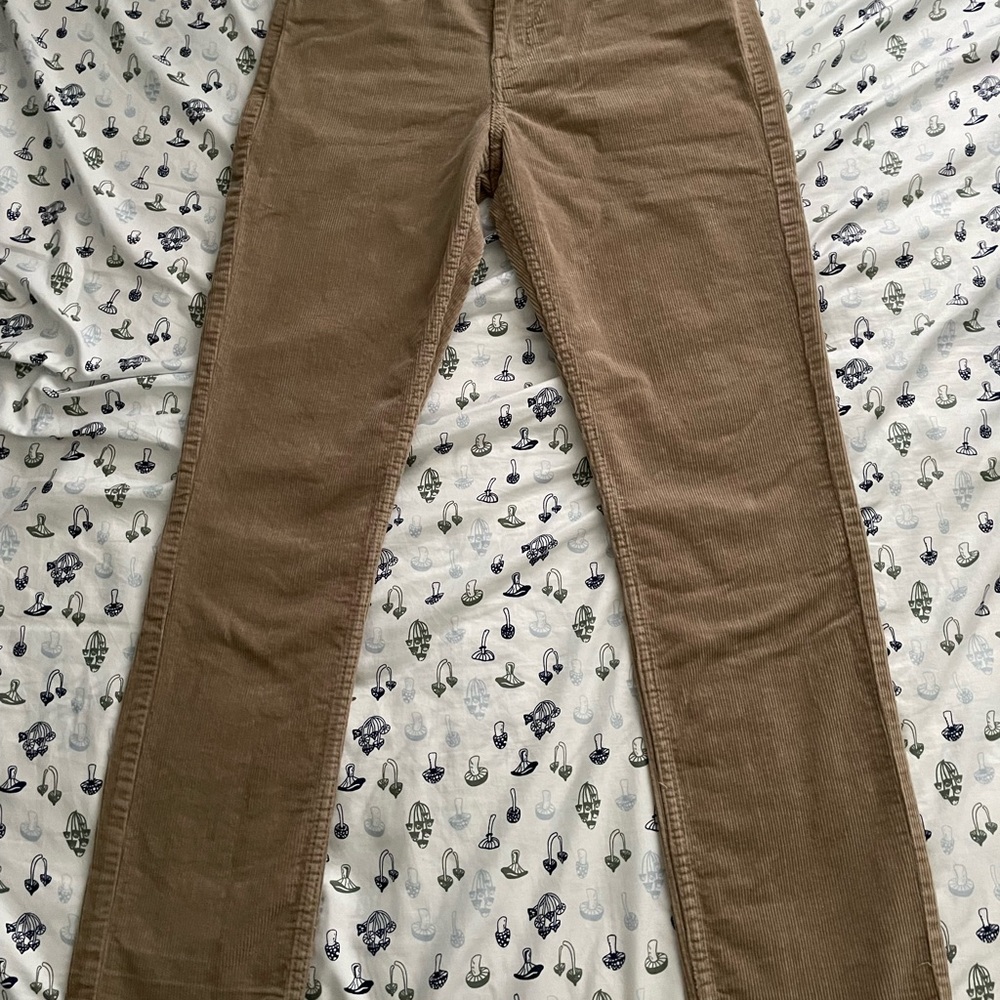 H&M Beige Corduroy Slim Fit Pants